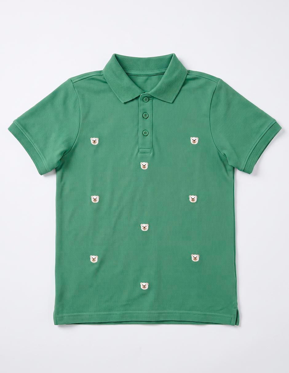 Playera tipo polo de algodón para niño 4