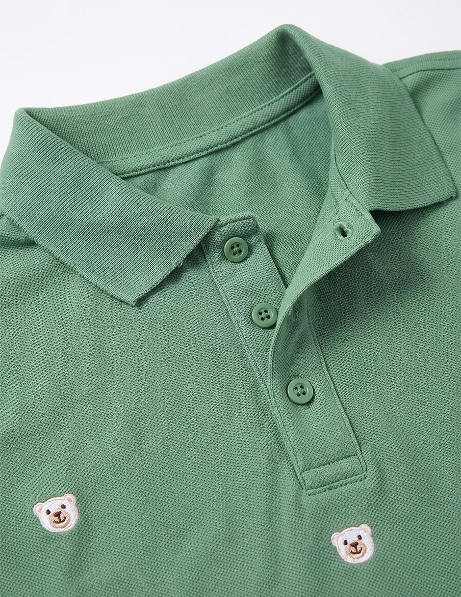 Playera tipo polo de algodón para niño 2