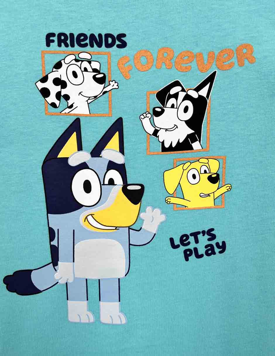 Playera bluey bluey sin coleccion manga corta infantil niño