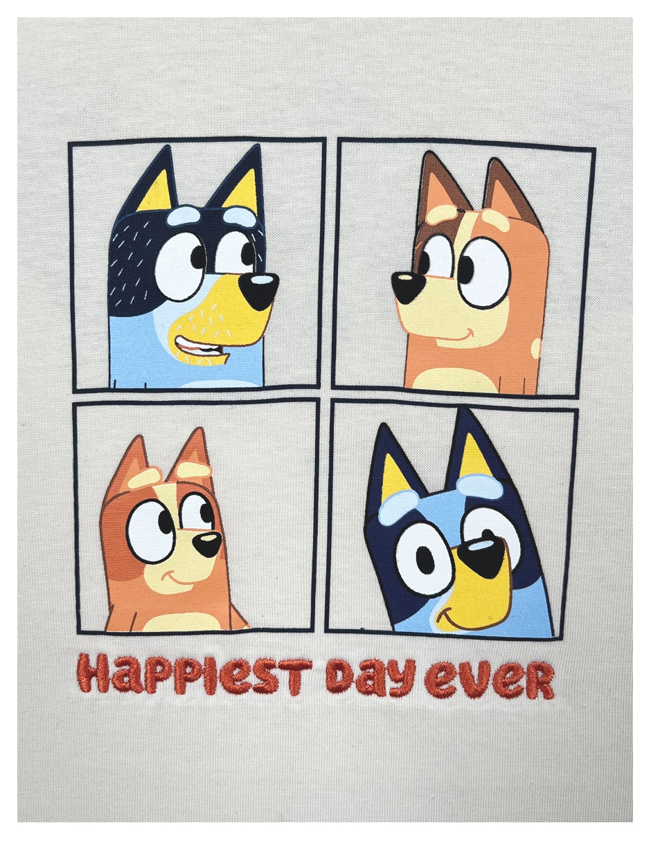 Playera bluey bluey manga corta infantil niño