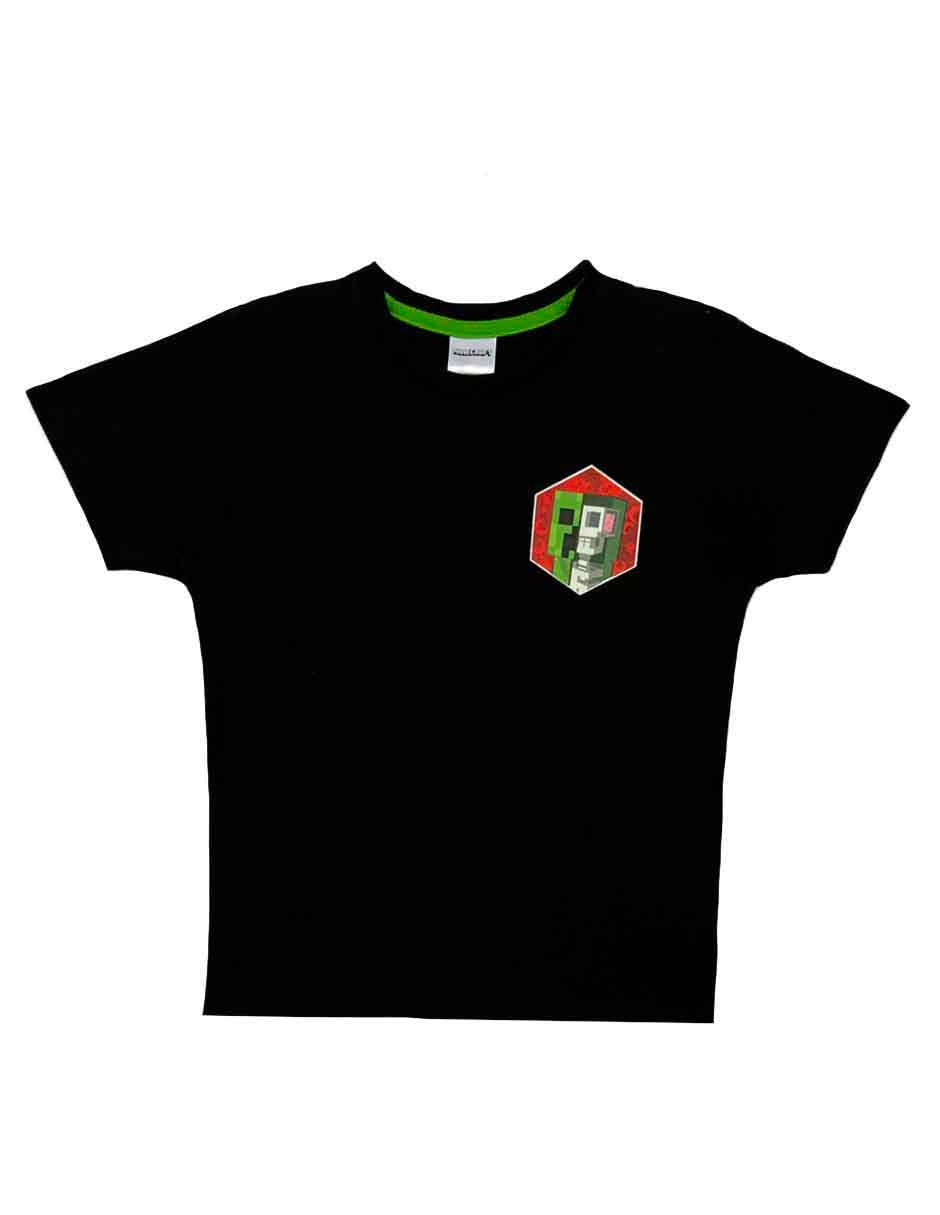 Playera minecraft manga corta para niño