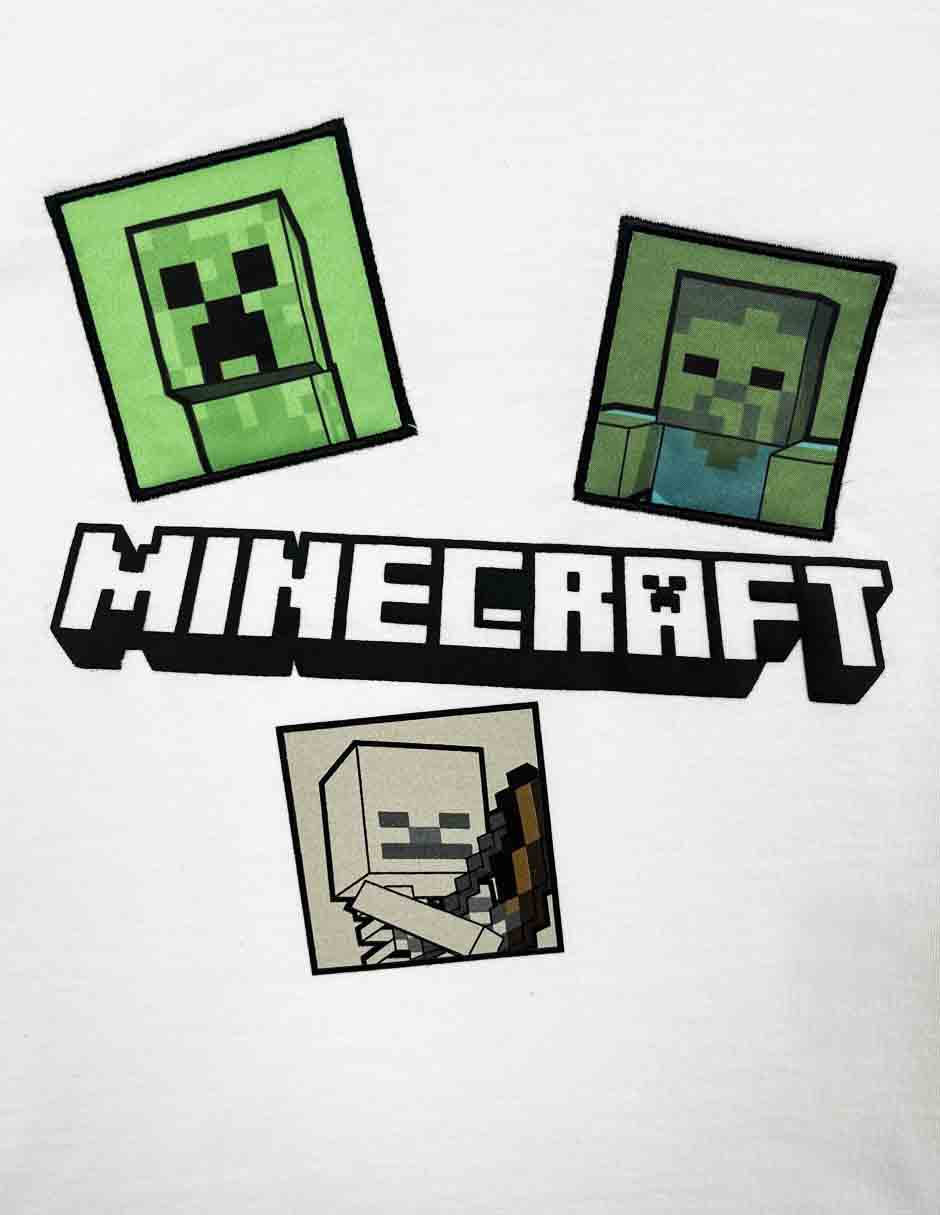 Playera minecraft min27719lv redondo m/