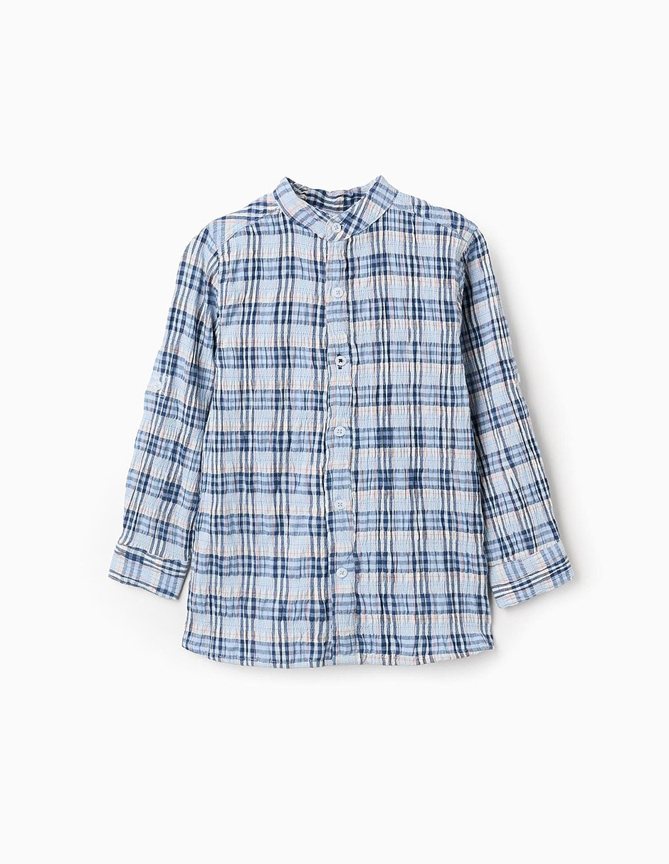 Camisa casual de algodón manga larga para niño Camisa casual de algodón manga larga para niño