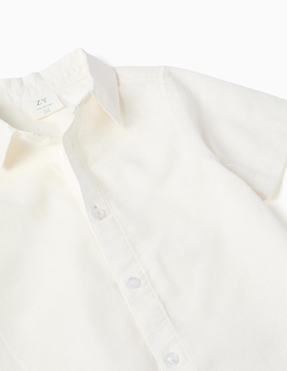 Camisa formal imagining tales manga corta para infantil niño 3