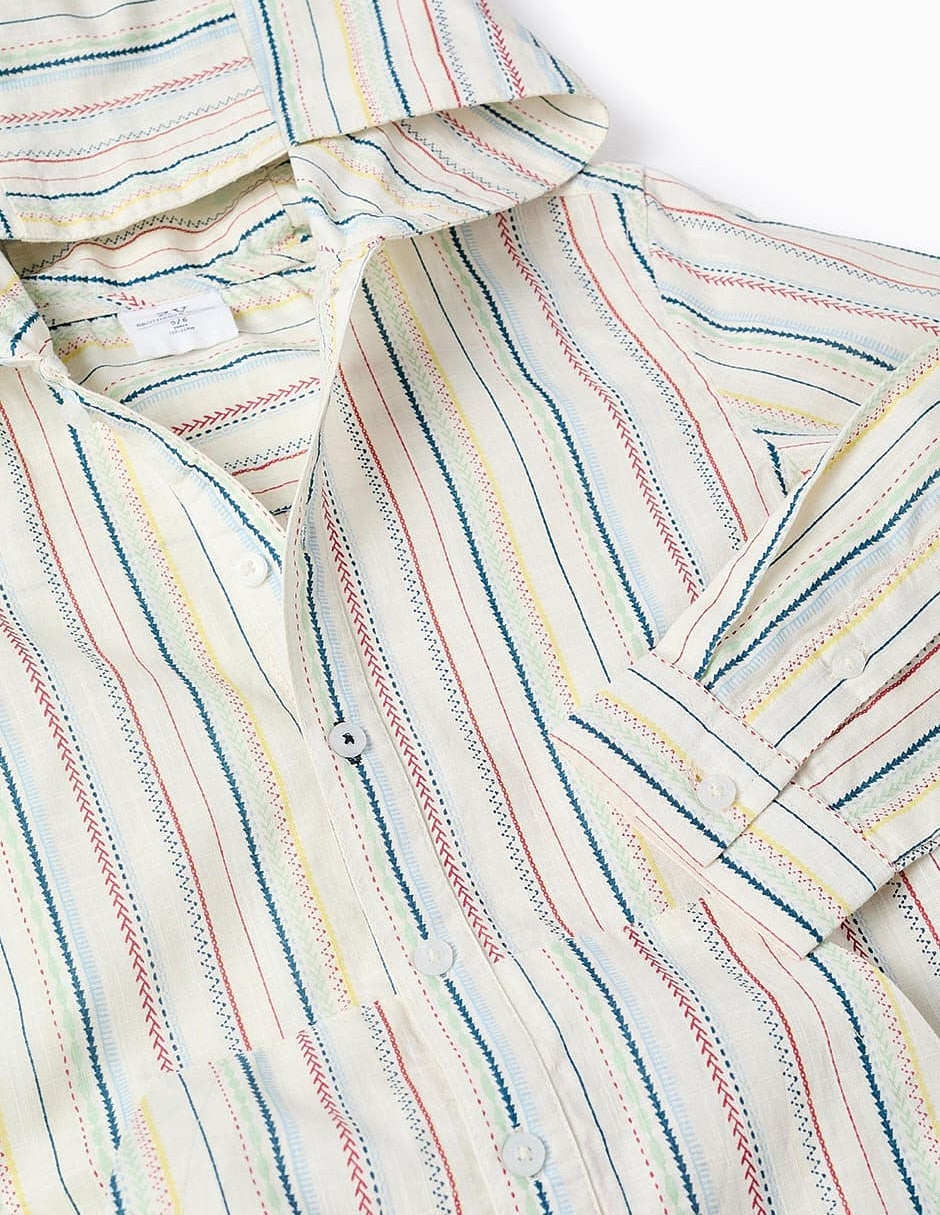 Camisa casual zippy imagining tales de algodón manga 3/4 infantil niño