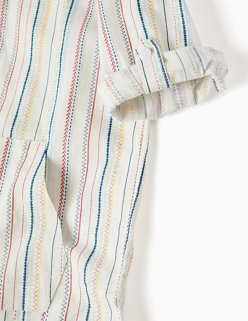 Camisa casual zippy imagining tales de algodón manga 3/4 infantil niño