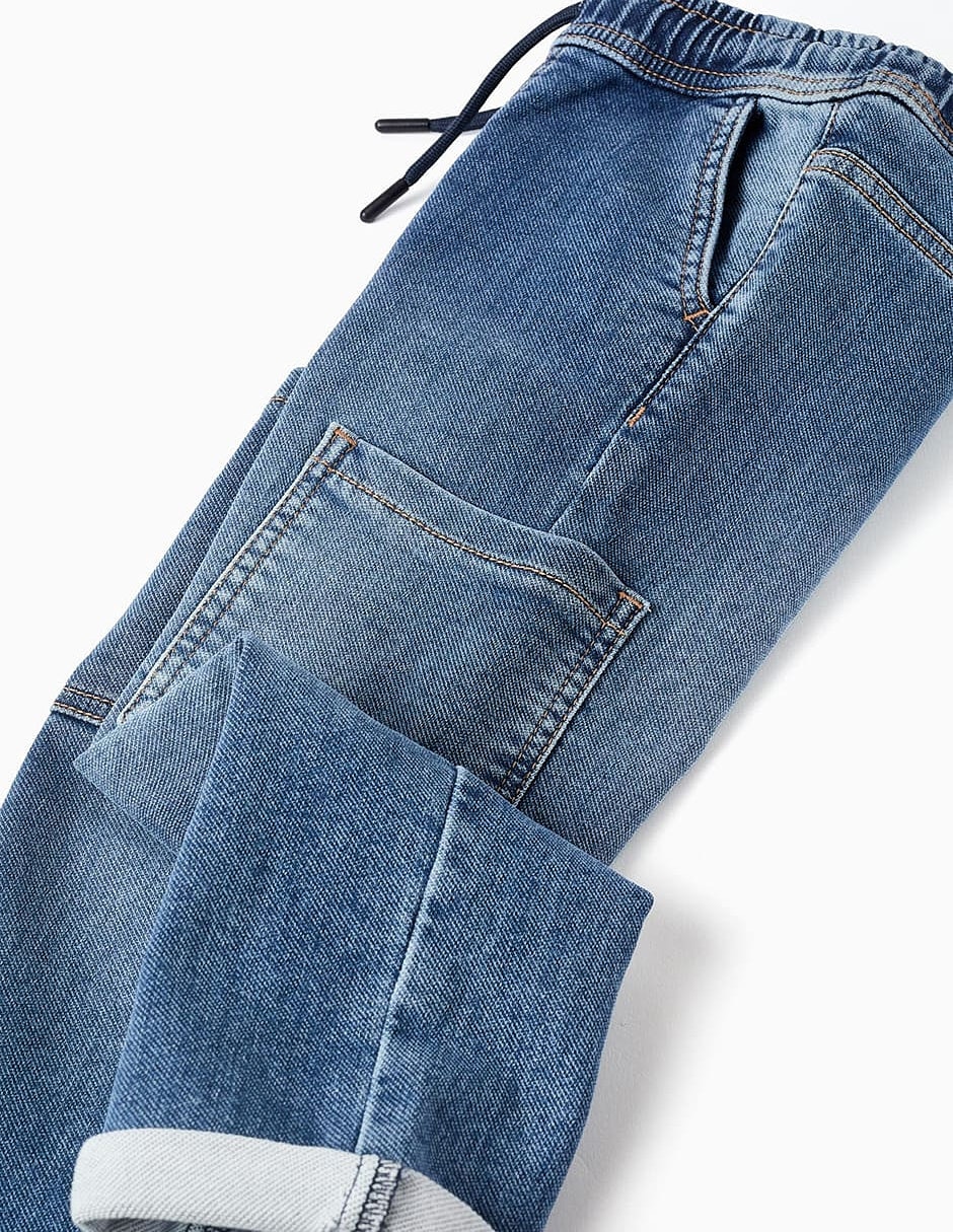 Jeans cargo amplio true colors lavado infantil niño 3