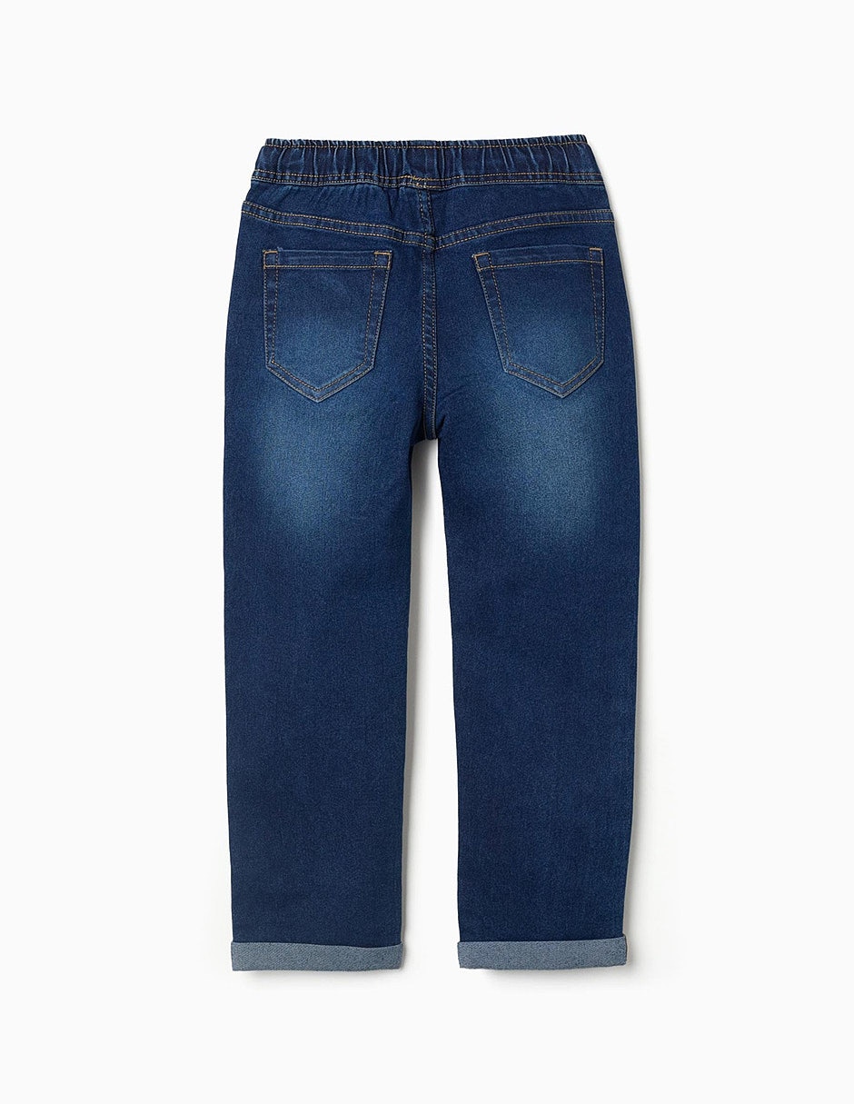 Jeans regular slim zippy essentials line lavado denim infantil niño