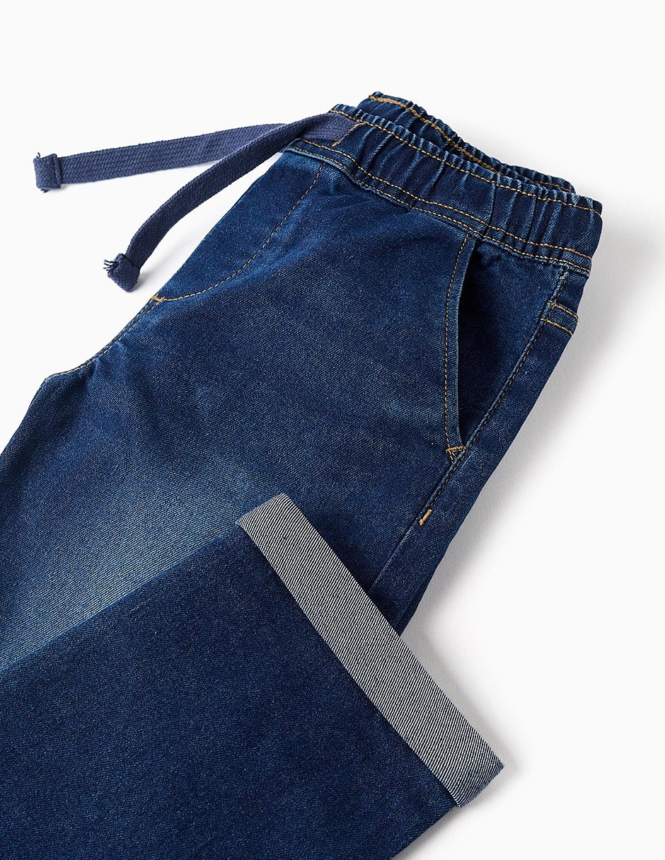 Jeans regular slim zippy essentials line lavado denim infantil niño