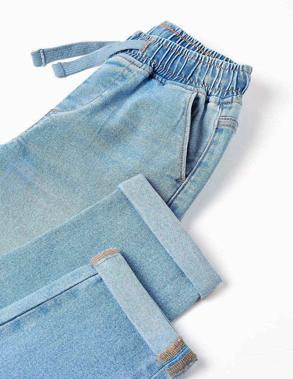Jeans regular slim essentials line lavado denim infantil niño 4