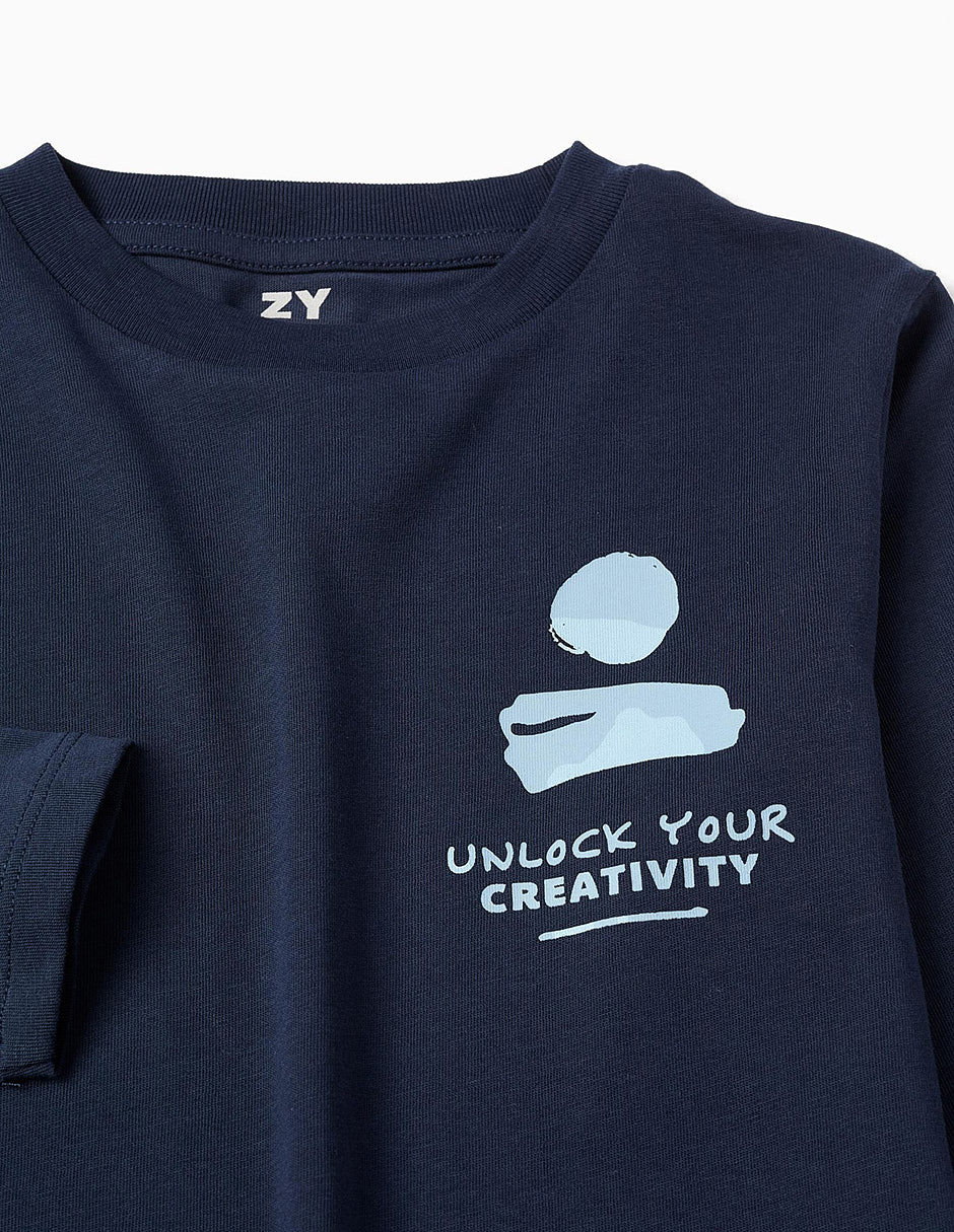 Playera true colors manga larga infantil niño 4