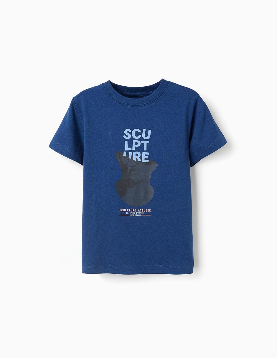 Playera sculpting curiosity manga corta infantil niño Playera sculpting curiosity manga corta infantil niño