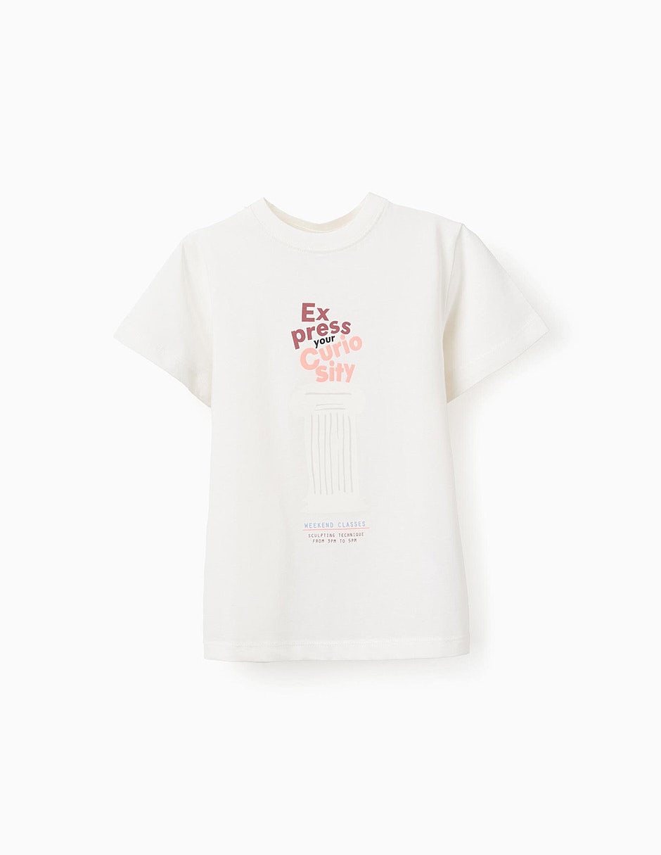 Playera sculpting curiosity manga corta infantil niño 1