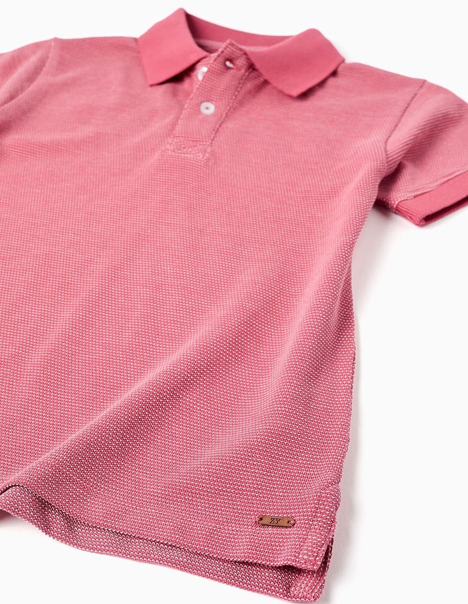 Playera tipo polo zippy imagining tales de algodón niño
