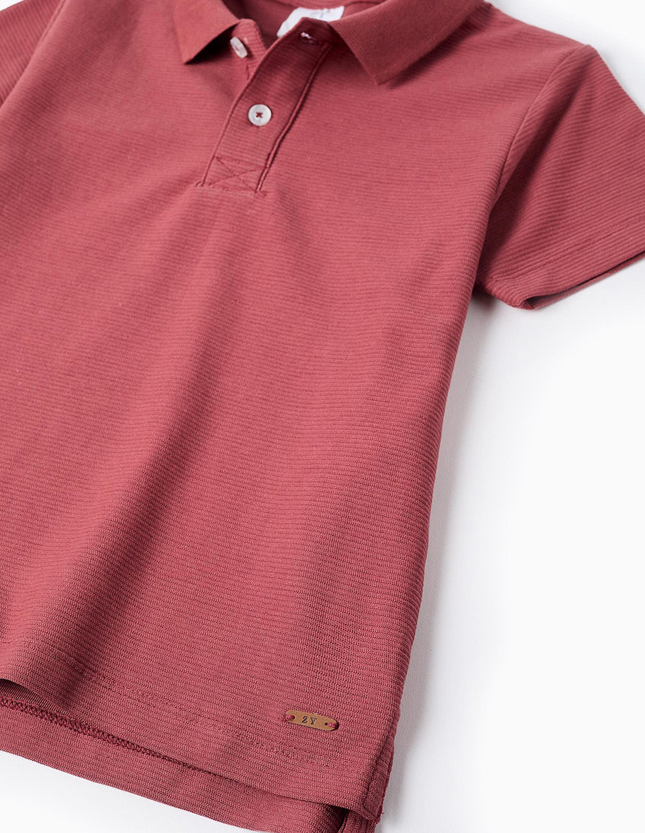 Playera tipo polo sculpting curiosity de algodón niño 2