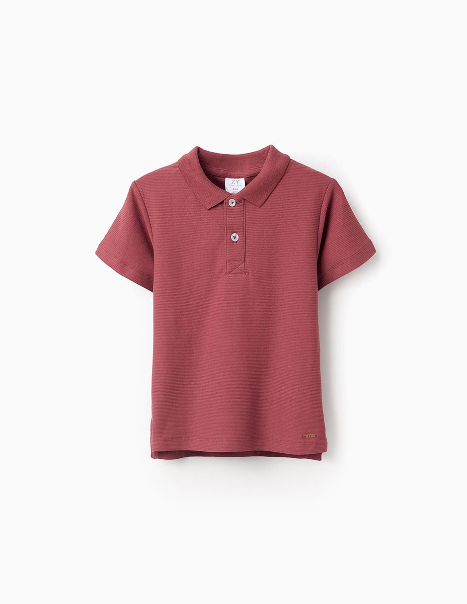Playera tipo polo sculpting curiosity de algodón niño 1