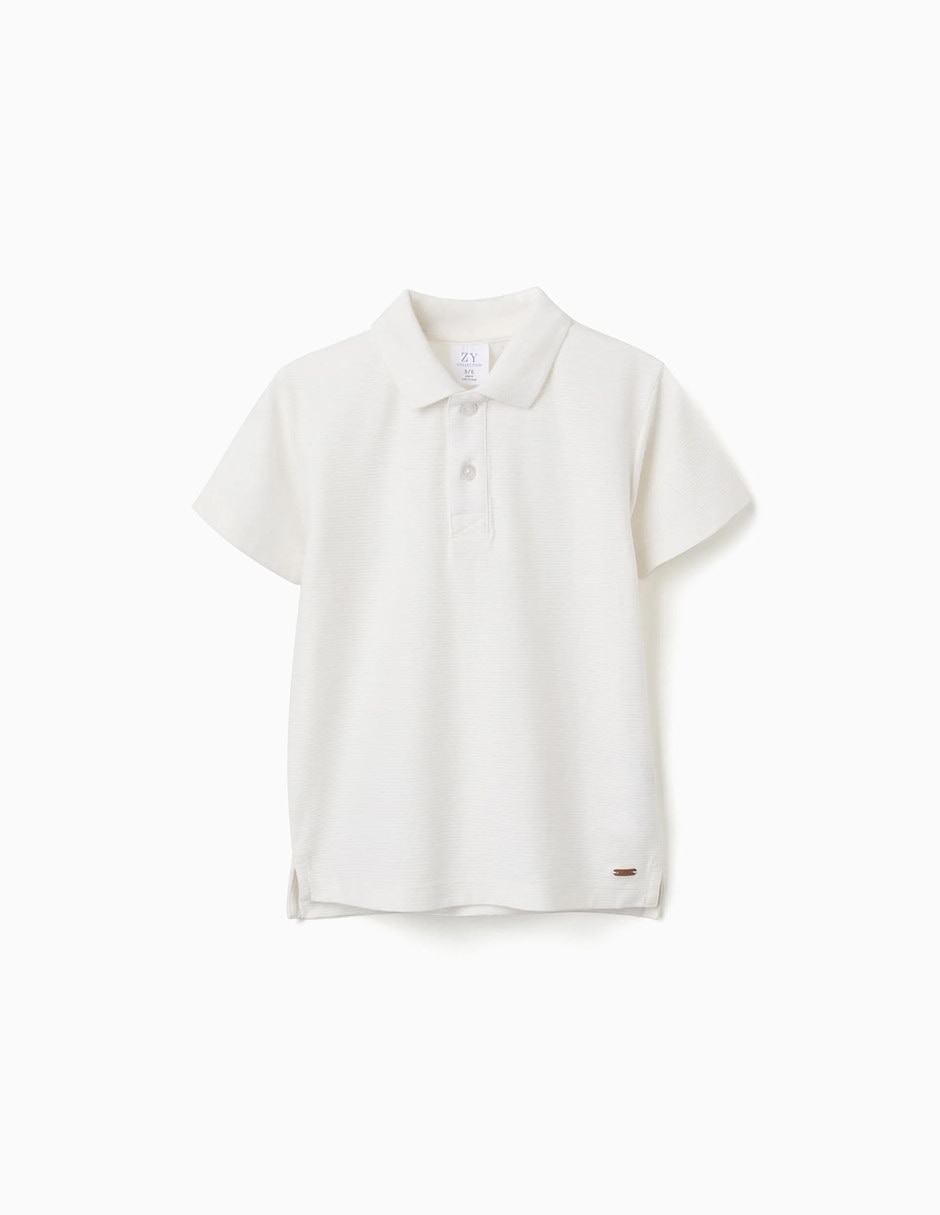 Playera tipo polo sculpting curiosity de algodón niño Playera tipo polo sculpting curiosity de algodón niño