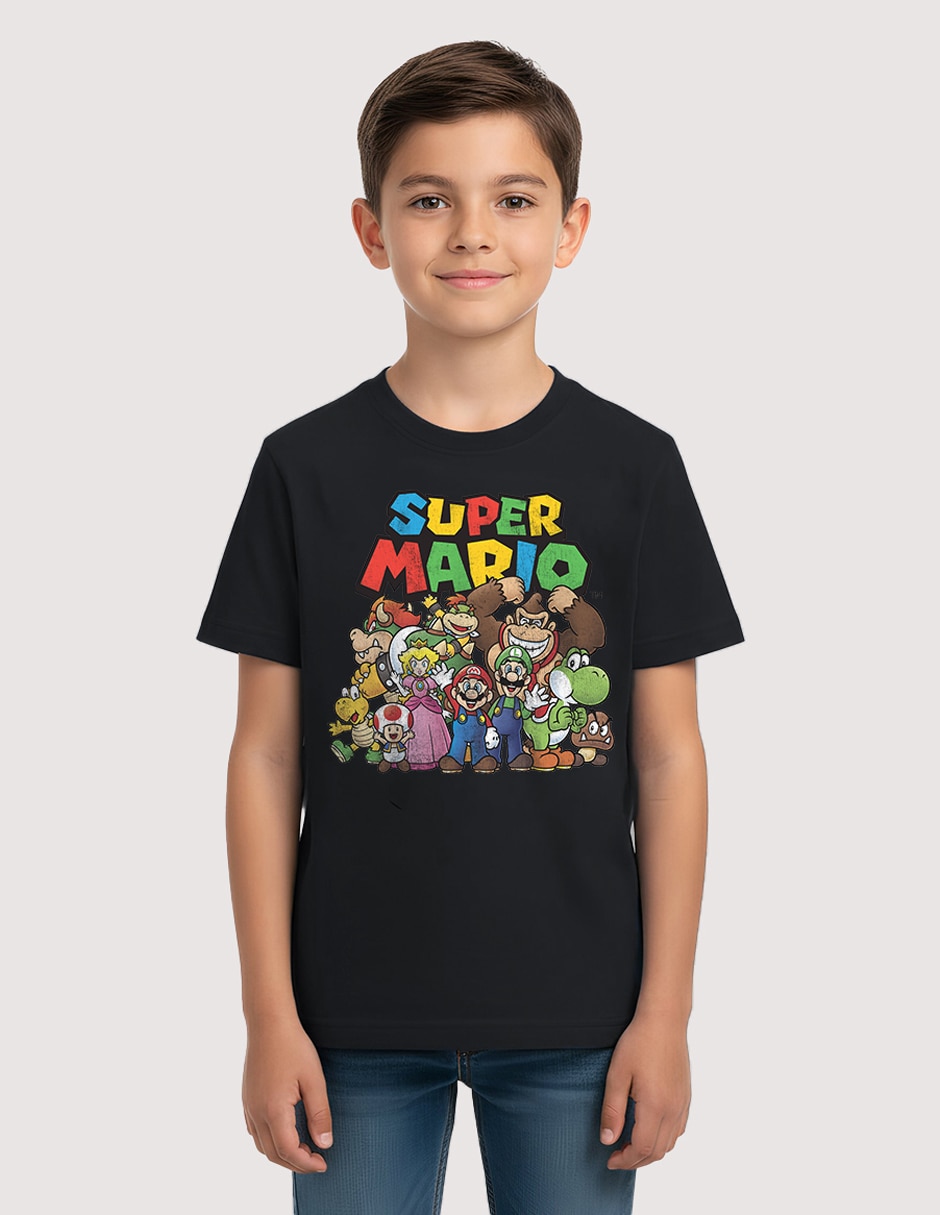 Set playera/playera mario bros mario bros, peach, luigi playera mario niño - vintage "manga" corta "para" infantil / niños grandes niño