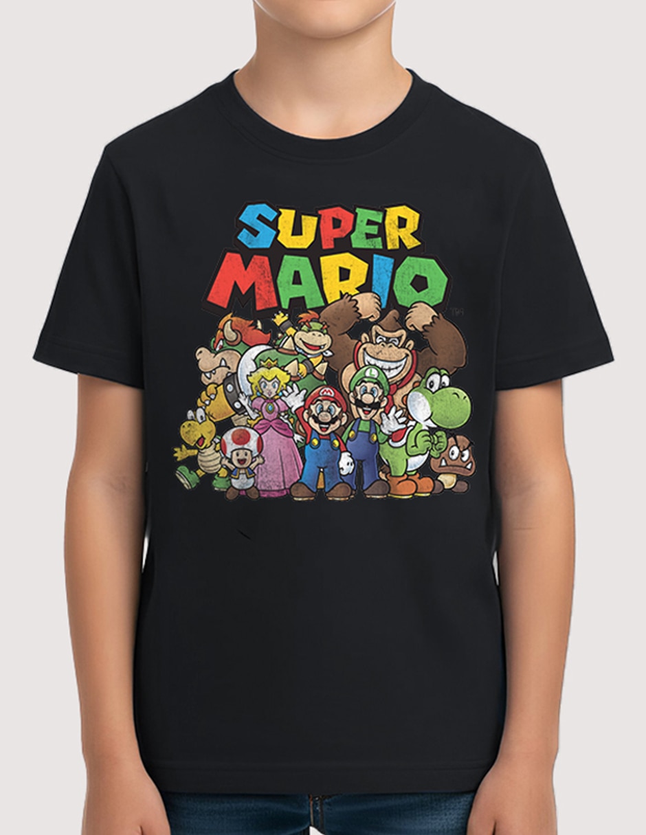 Set playera/playera mario bros mario bros, peach, luigi playera mario niño - vintage "manga" corta "para" infantil / niños grandes niño