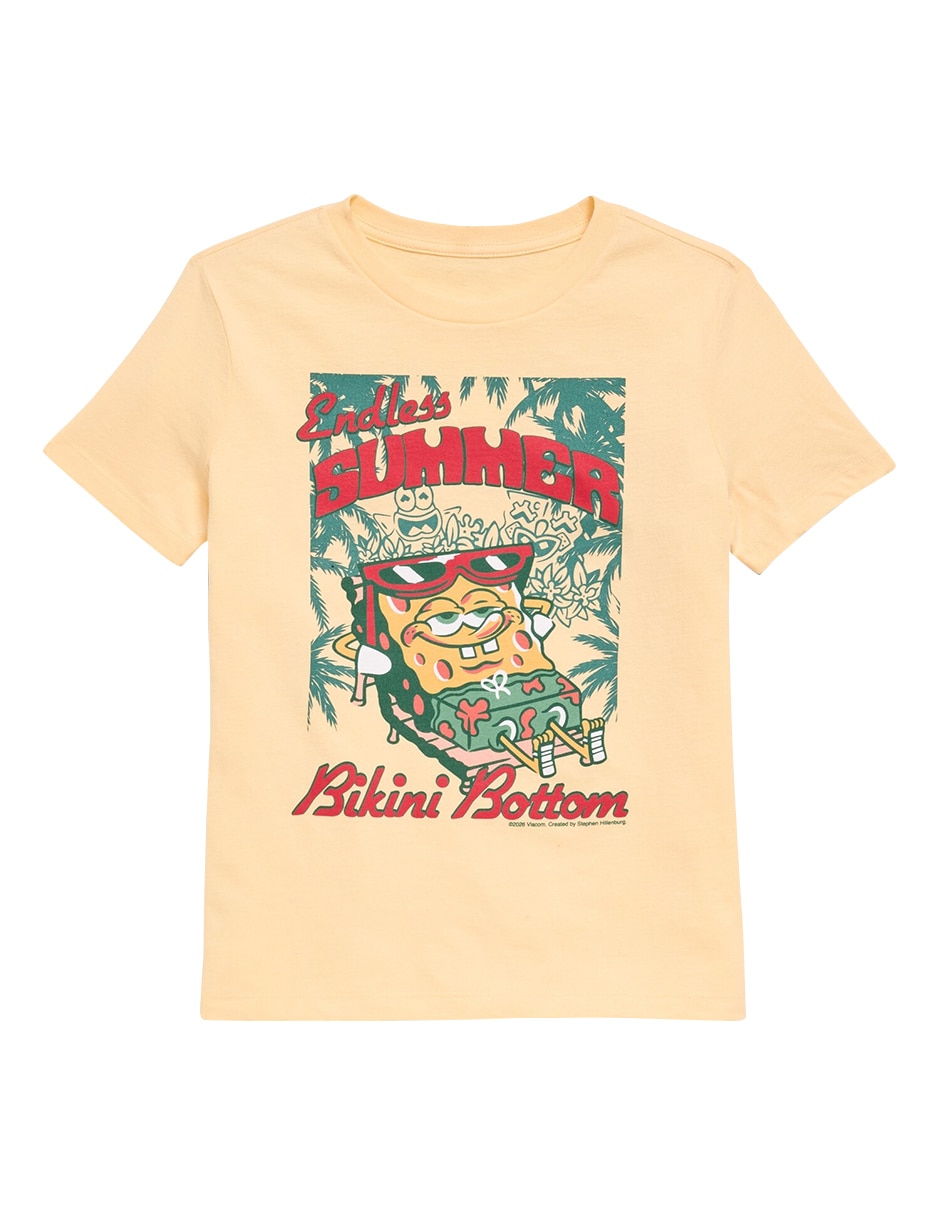 Playera Bob esponja manga corta para niño