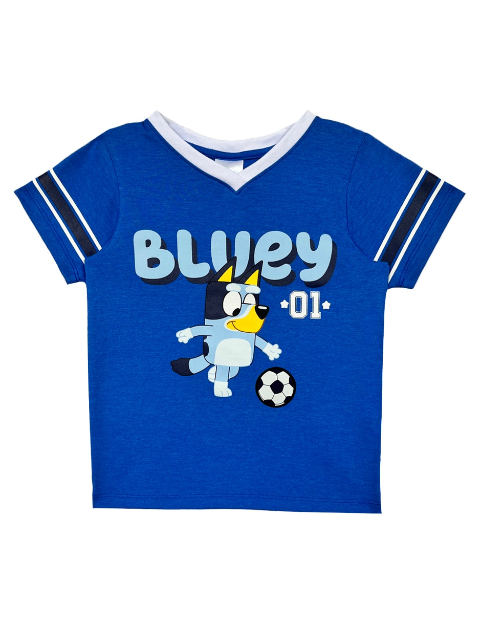 Playera Bluey manga corta para niño Playera Bluey manga corta para niño