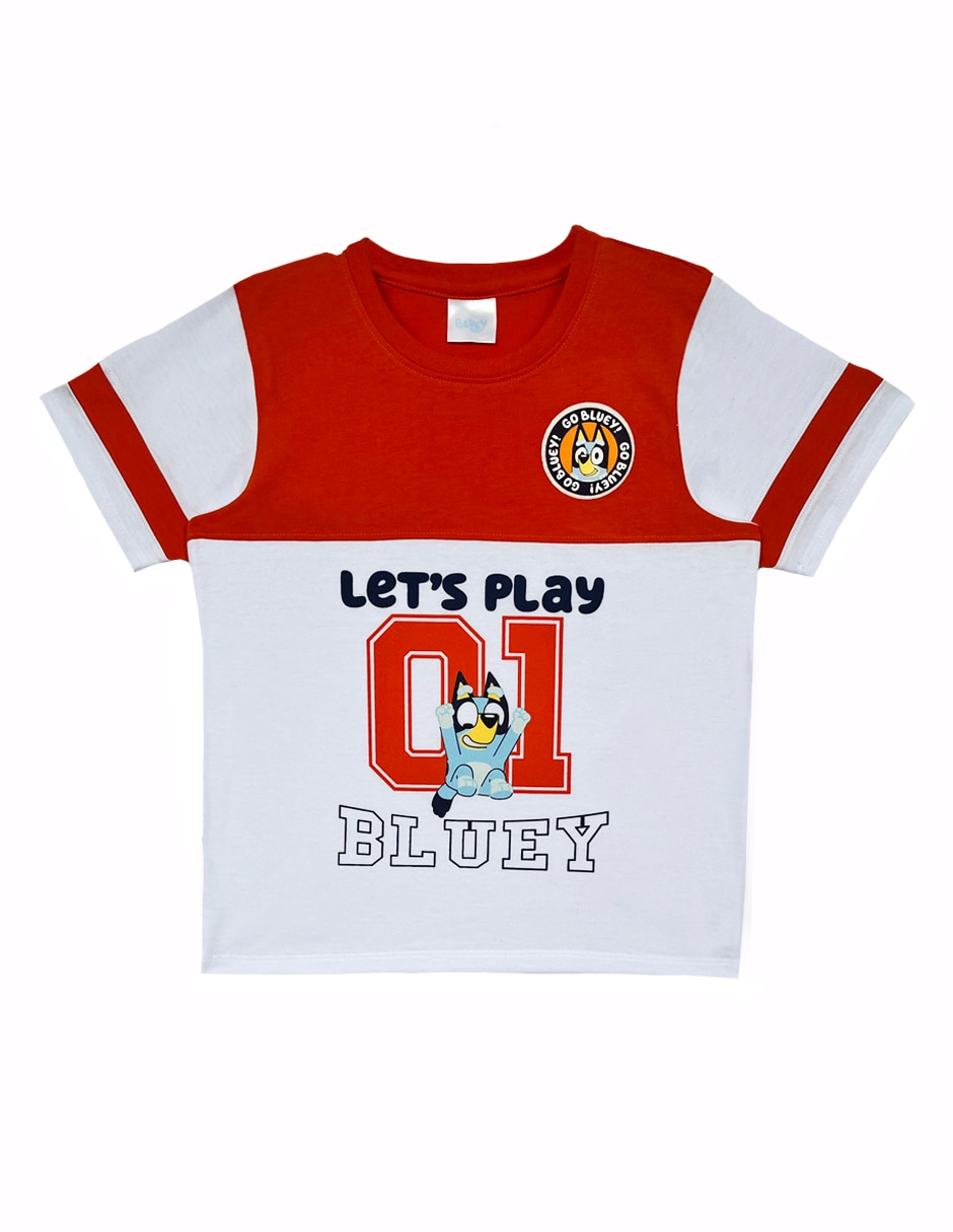 Player Bluey manga corta para niño