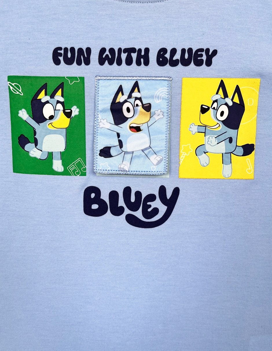 Playera bluey manga corta para niño 5