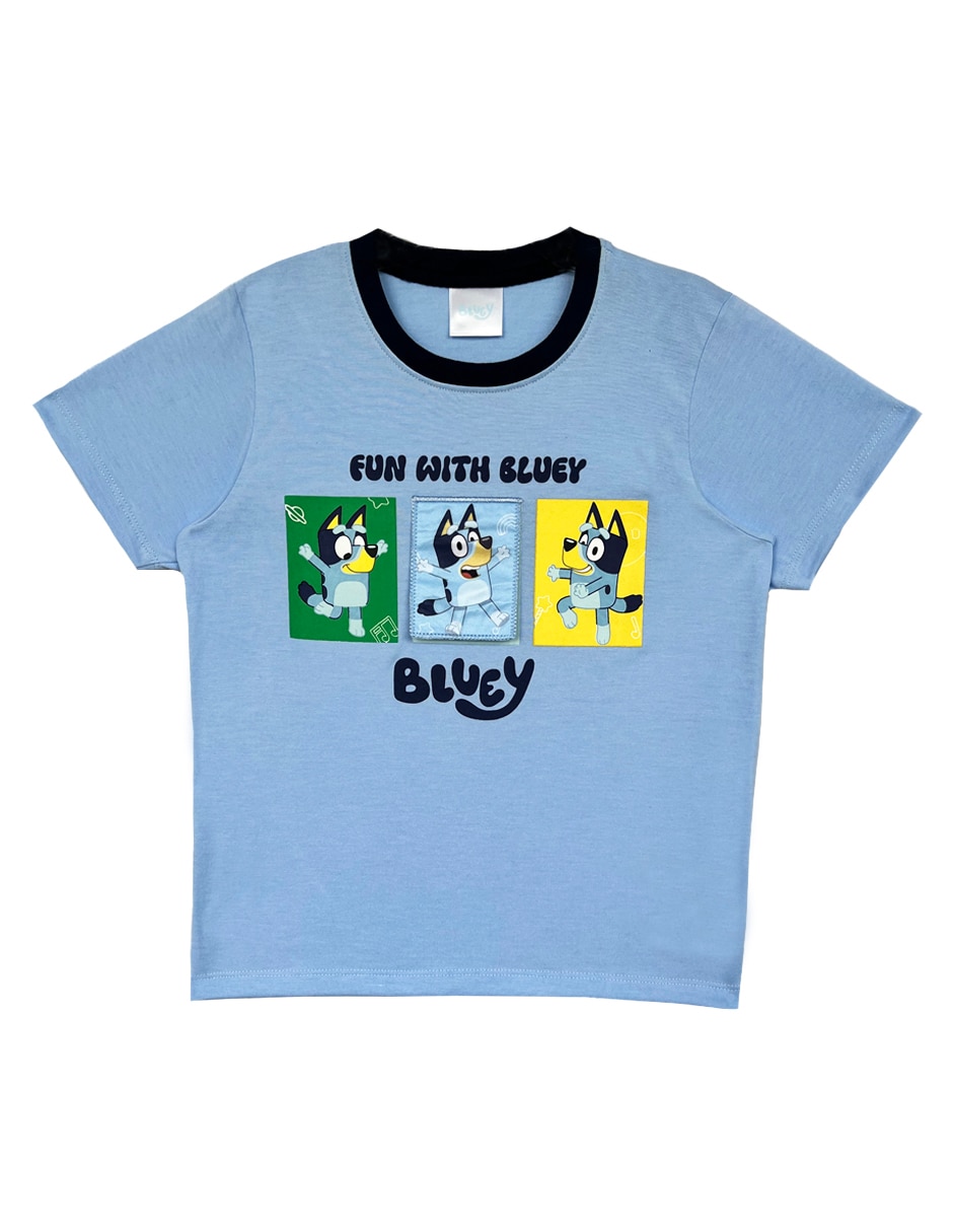 Playera bluey manga corta para niño