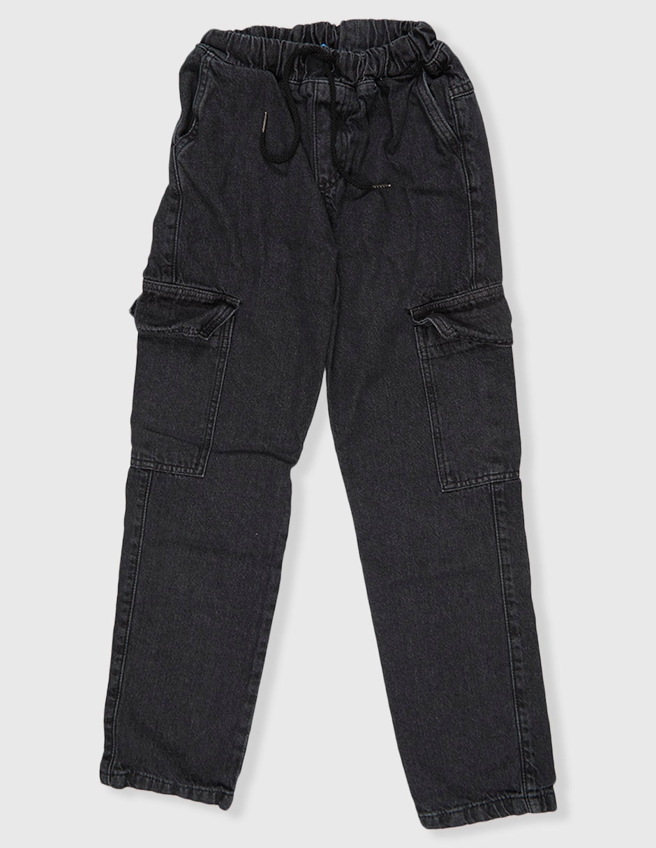 Jeans regular amplio lavado deslavado para niño Jeans regular amplio lavado deslavado para niño