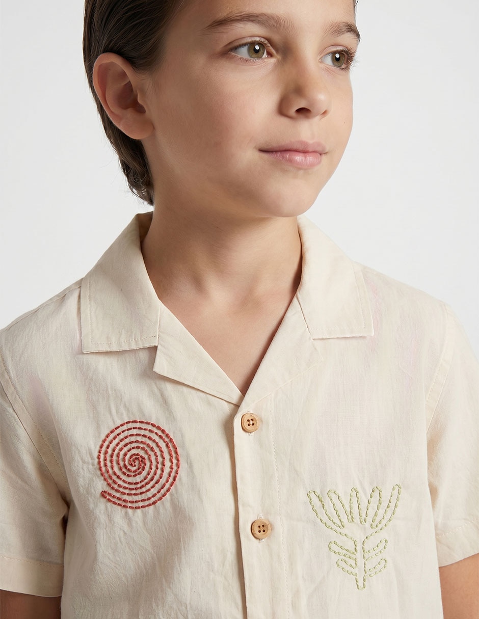 Camisa casual Old Navy de algodón manga corta para niño