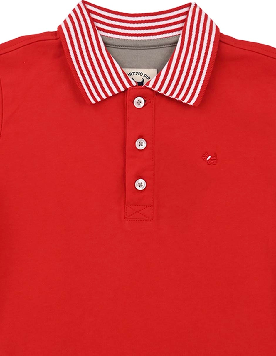 Playera tipo polo Ferrioni Namia de algodón para niño