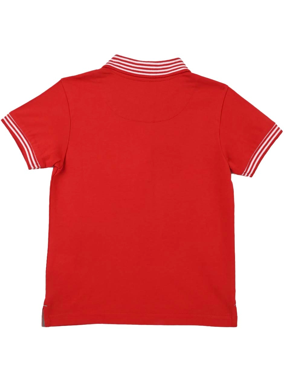 Playera tipo polo Ferrioni Namia de algodón para niño
