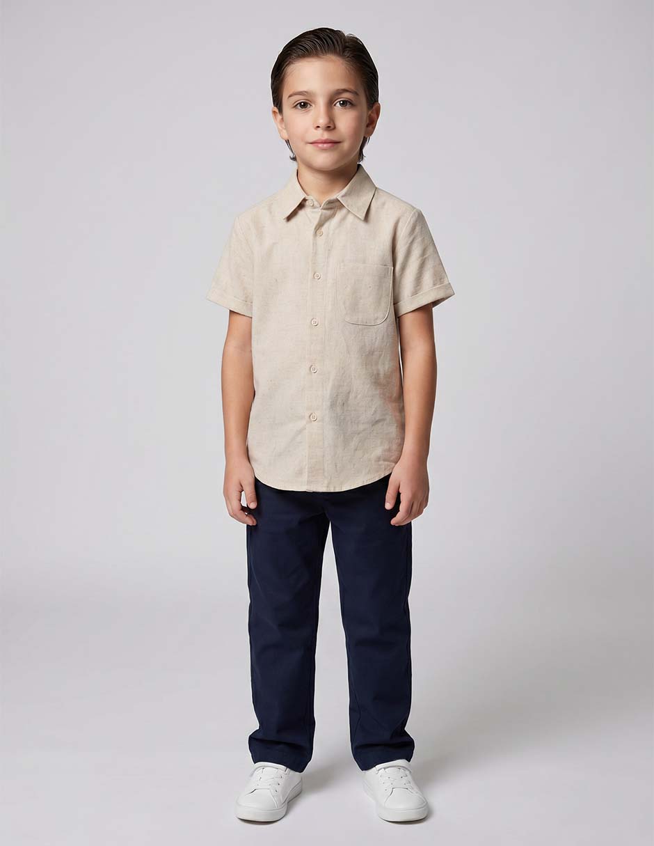 Camisa casual manga corta para niño Camisa casual manga corta para niño