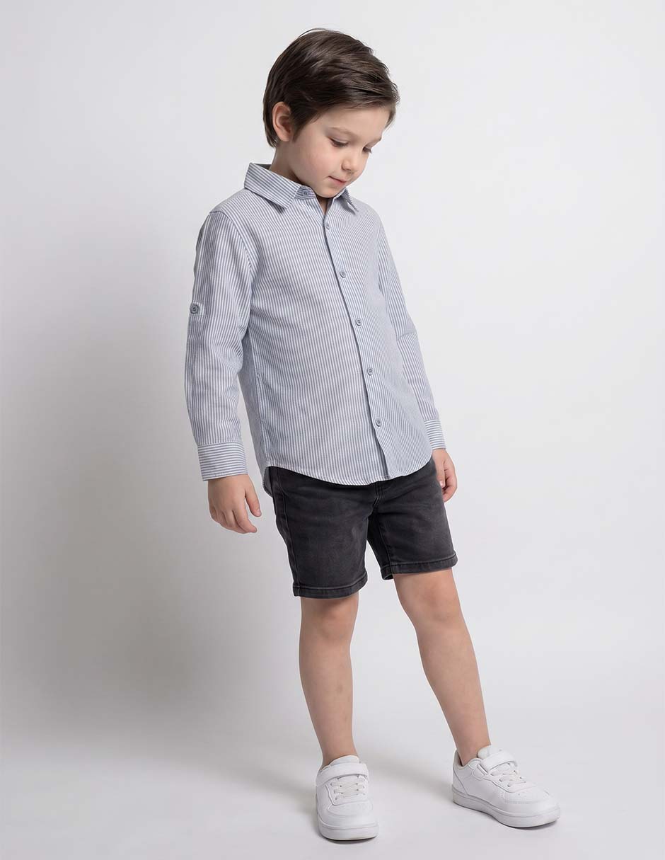 Camisa casual manga larga para niño