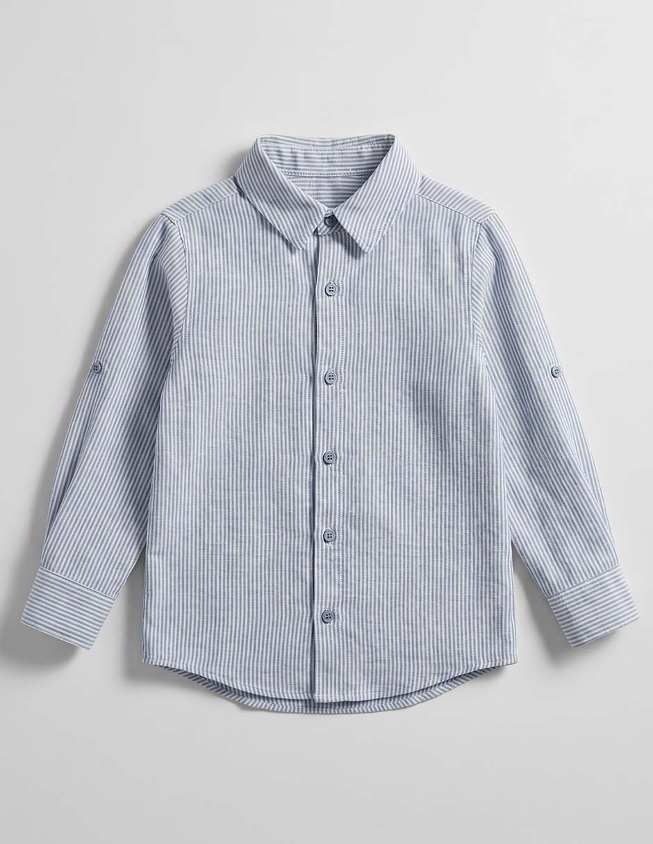 Camisa casual piquenique manga larga para niño
