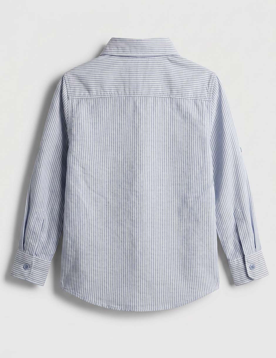 Camisa casual piquenique manga larga para niño