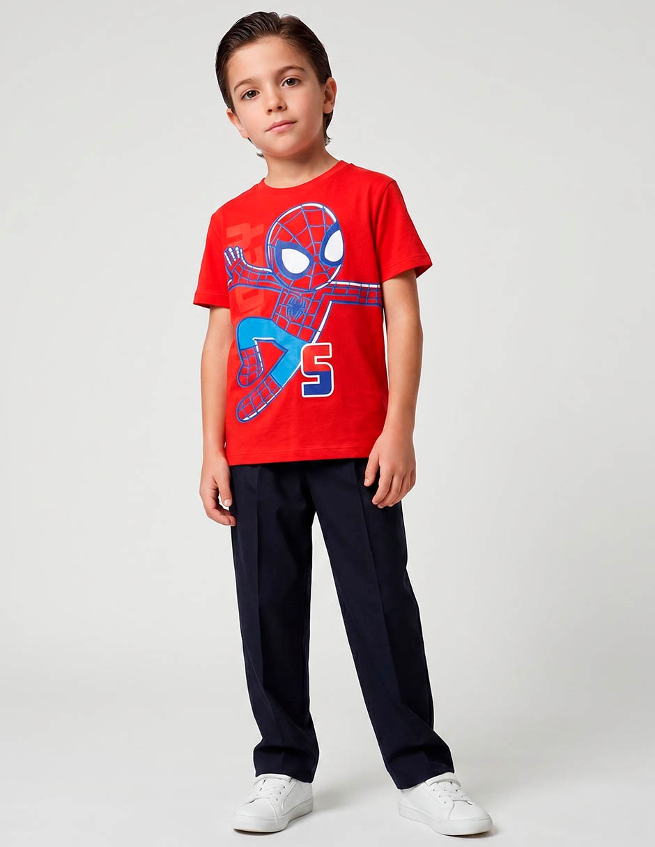 Playera Spidey manga corta cuello redondo para niño Playera Spidey manga corta cuello redondo para niño