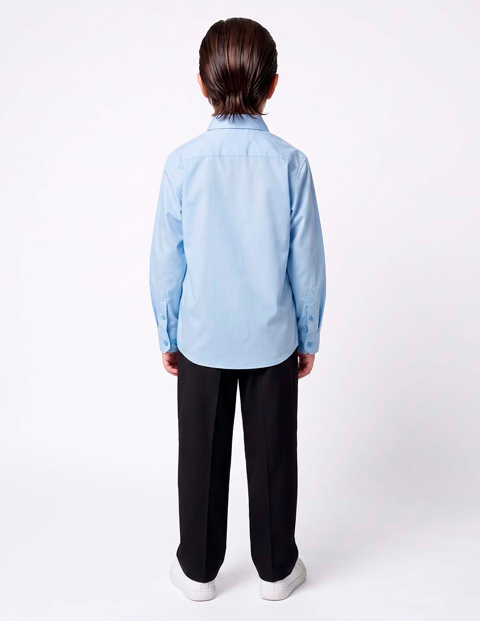 Camisa casual de algodón manga larga para niño 2