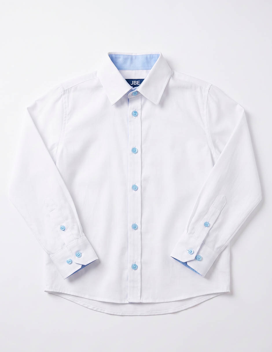 Camisa formal de algodón manga larga para niño 2