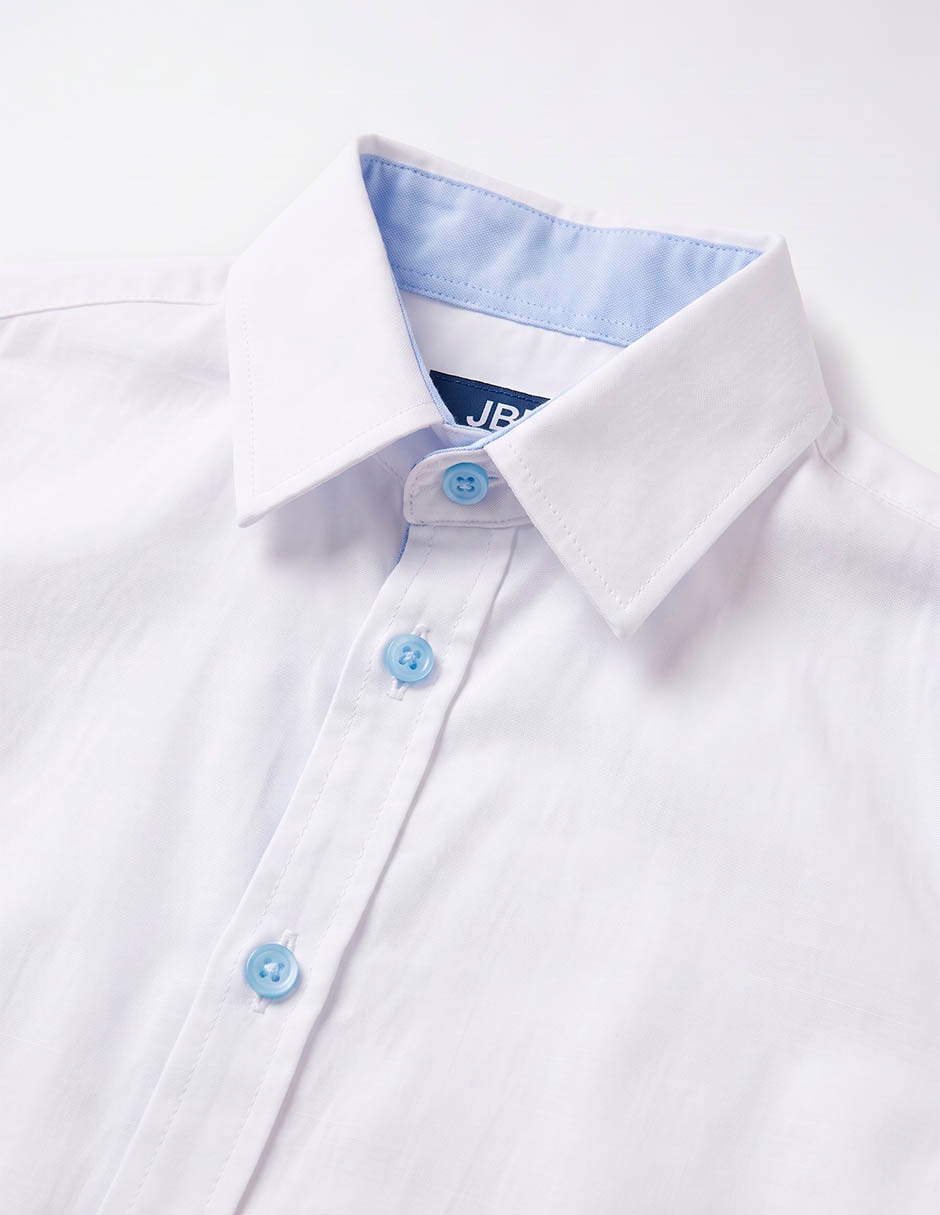 Camisa formal de algodón manga larga para niño 4