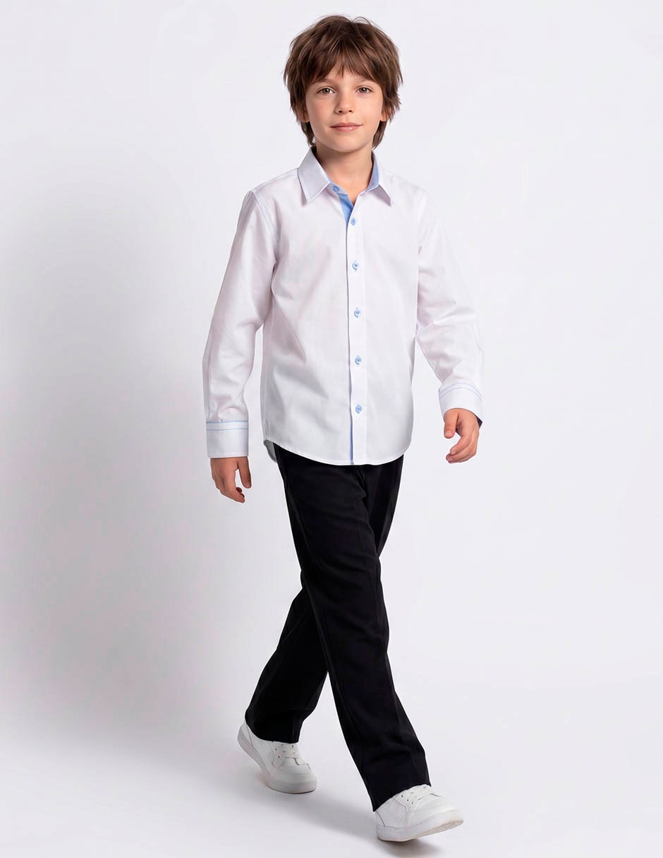 Camisa de vestir manga larga para niño Camisa de vestir manga larga para niño