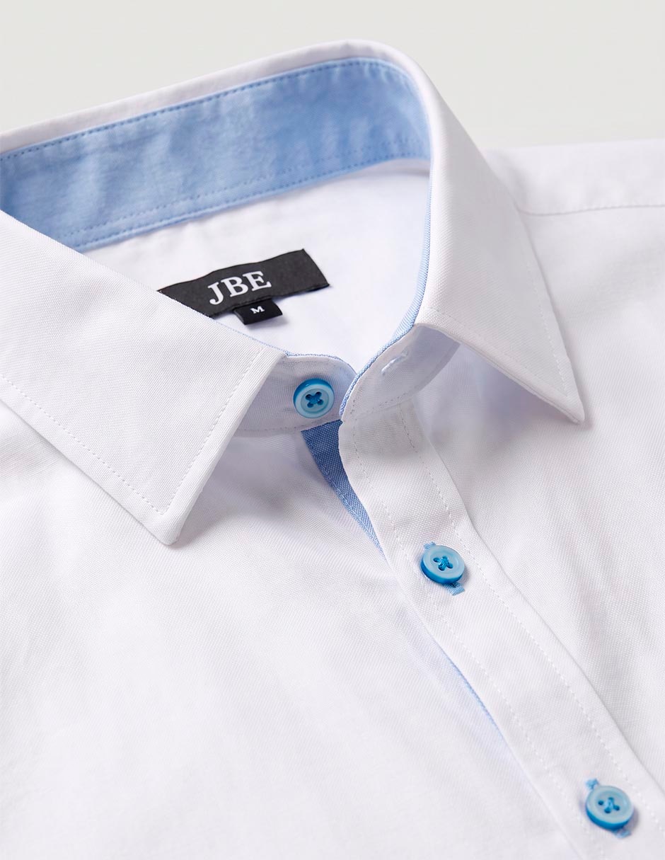 Camisa formal jbe de algodón manga larga para niño