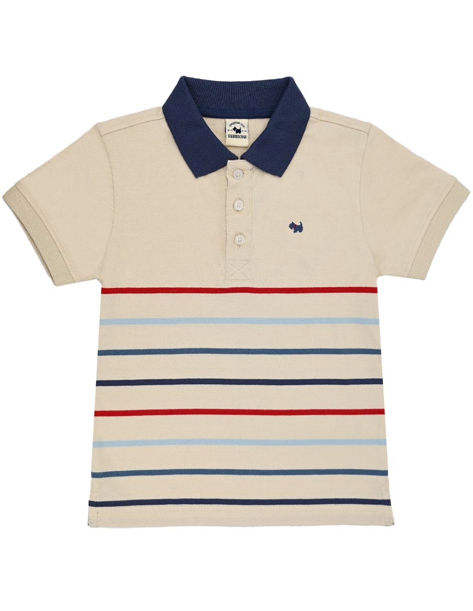 Playera tipo polo Kiam de algodón para niño Playera tipo polo Kiam de algodón para niño