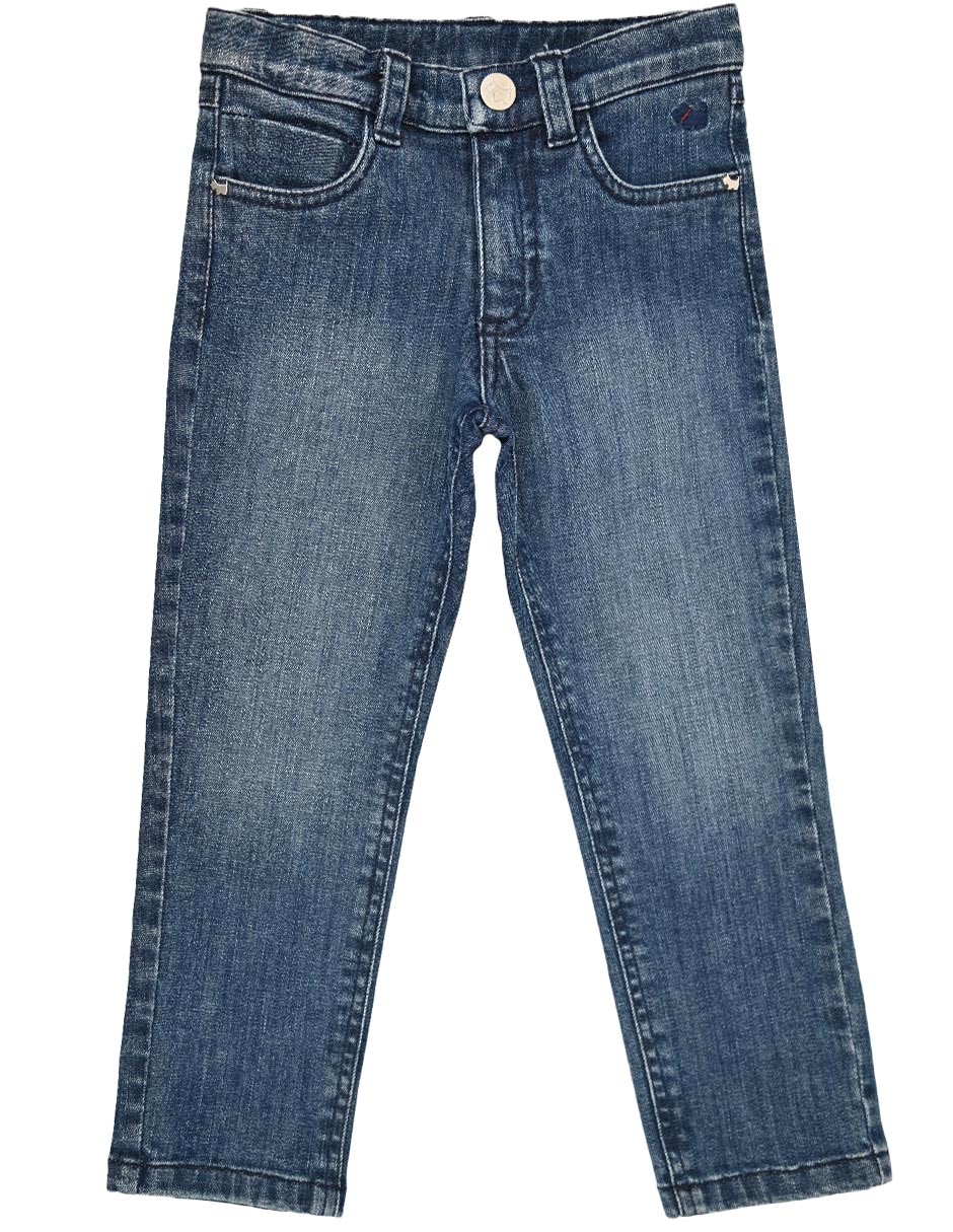 Jeans regular alba lavado deslavado para niño