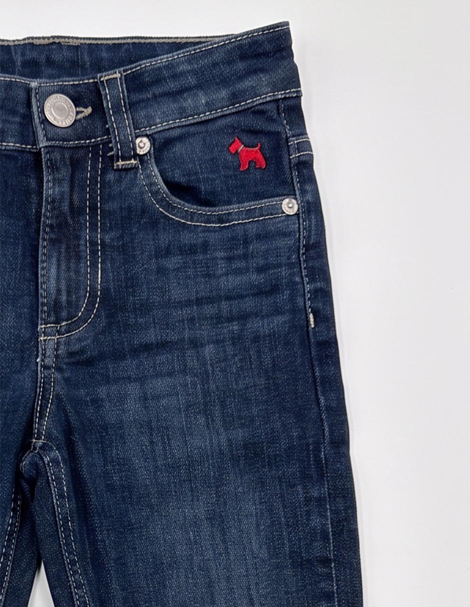 Jeans straight Ferroni deslavado para niña 4