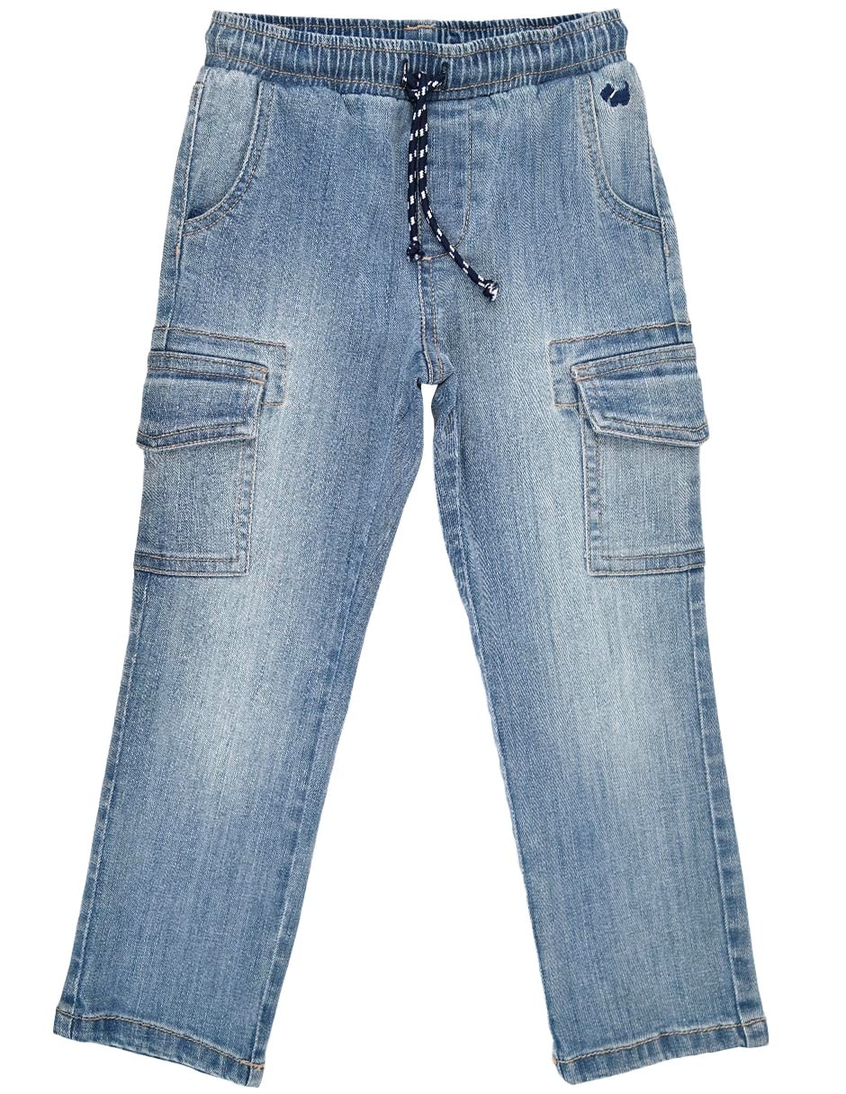 Jeans regular solei lavado deslavado para niño