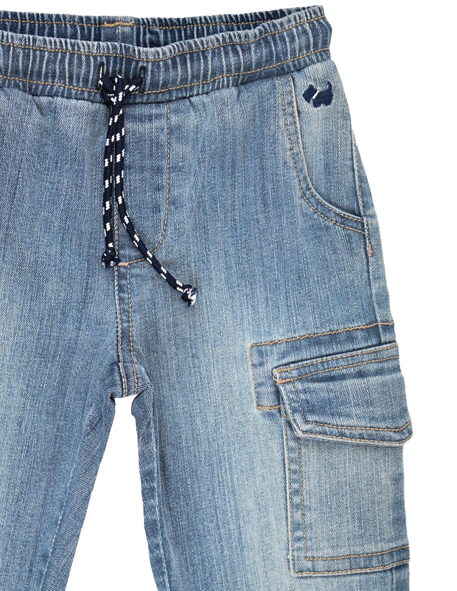 Jeans regular solei lavado deslavado para niño 4