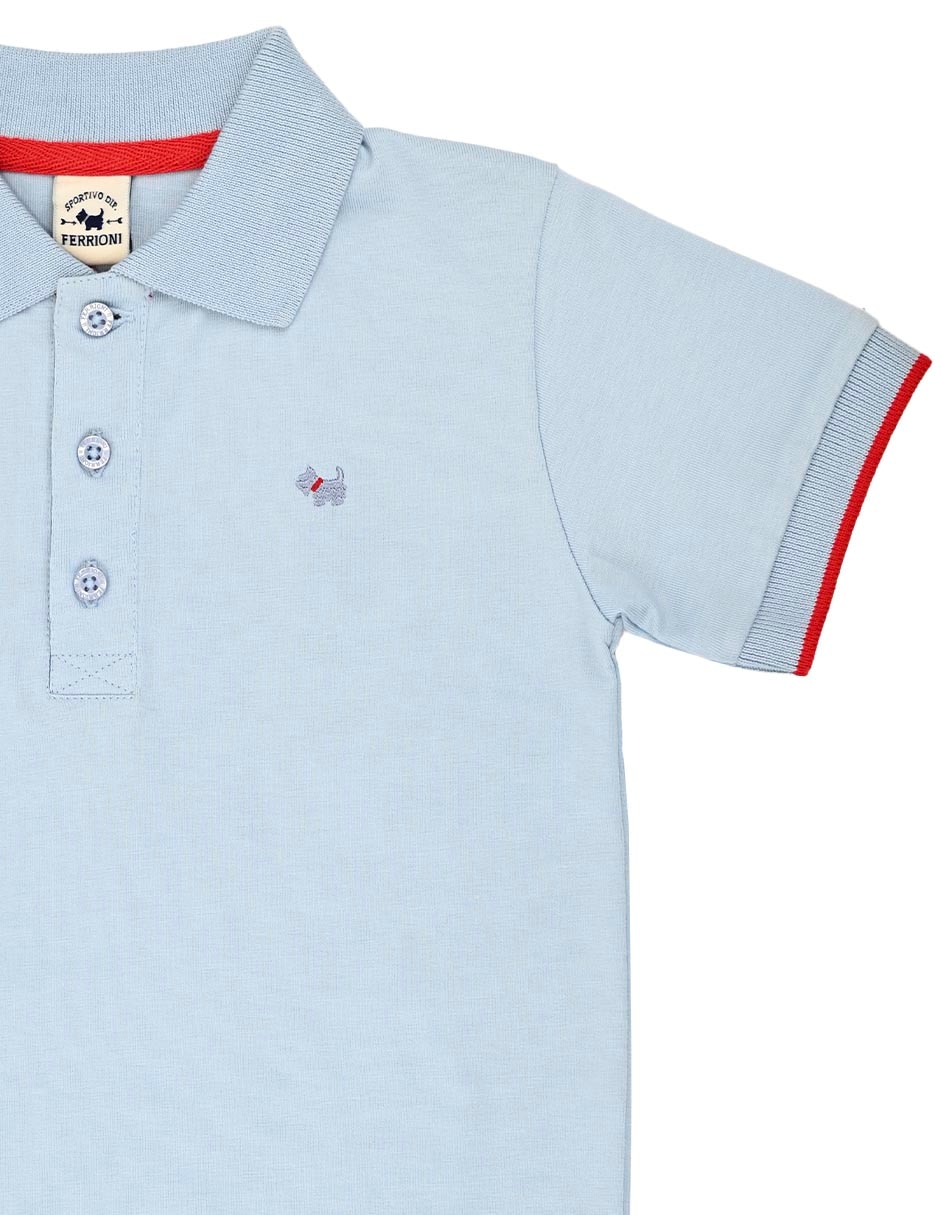 Playera tipo polo Nashira de algodón para niño 3