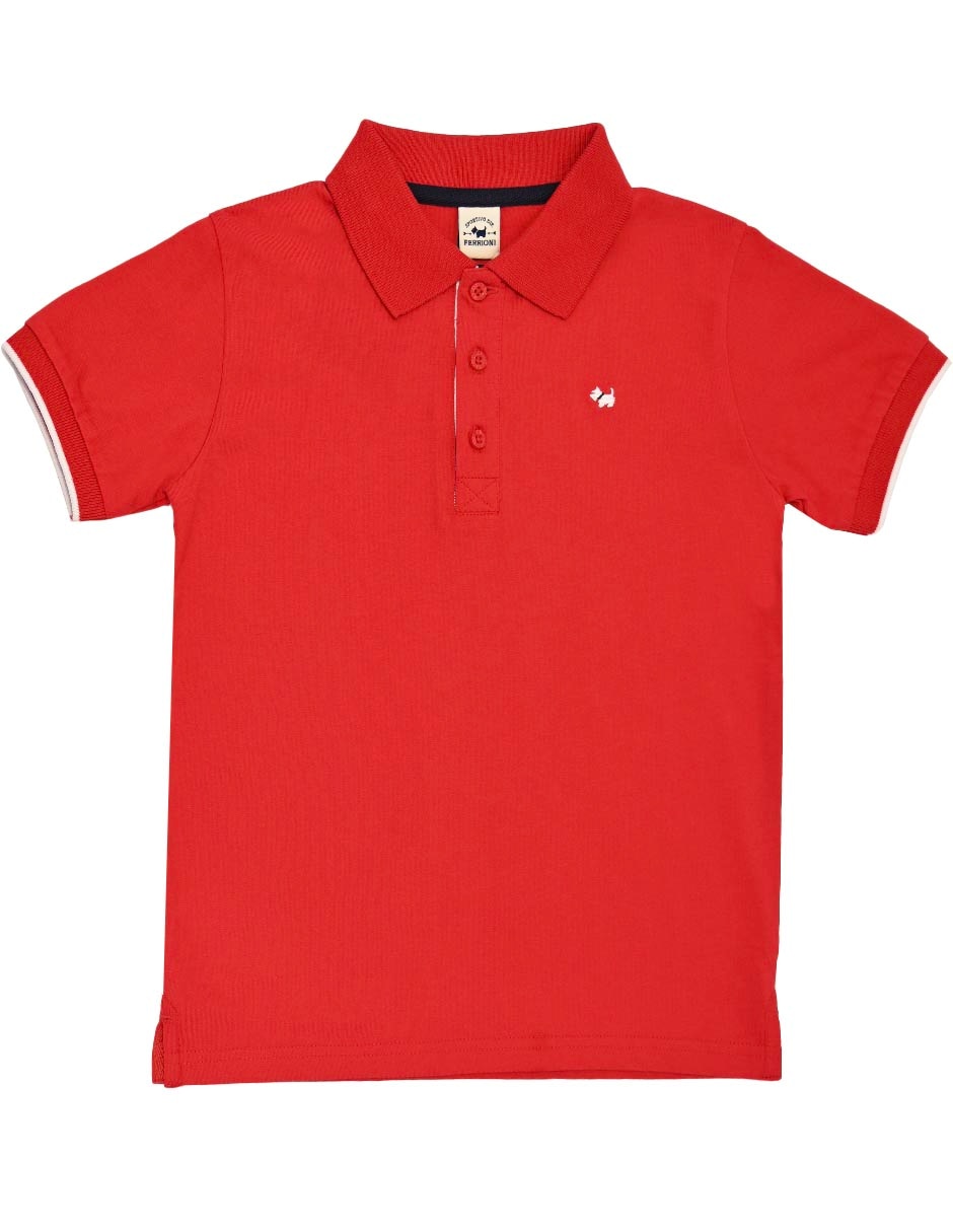 Playera tipo polo Nashira de algodón para niño 1