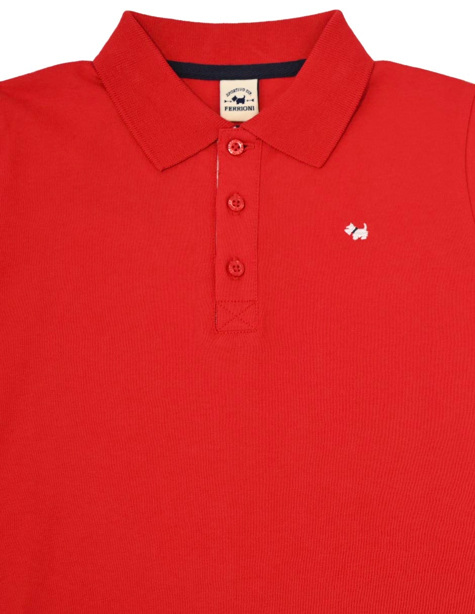 Playera tipo polo Nashira de algodón para niño 4